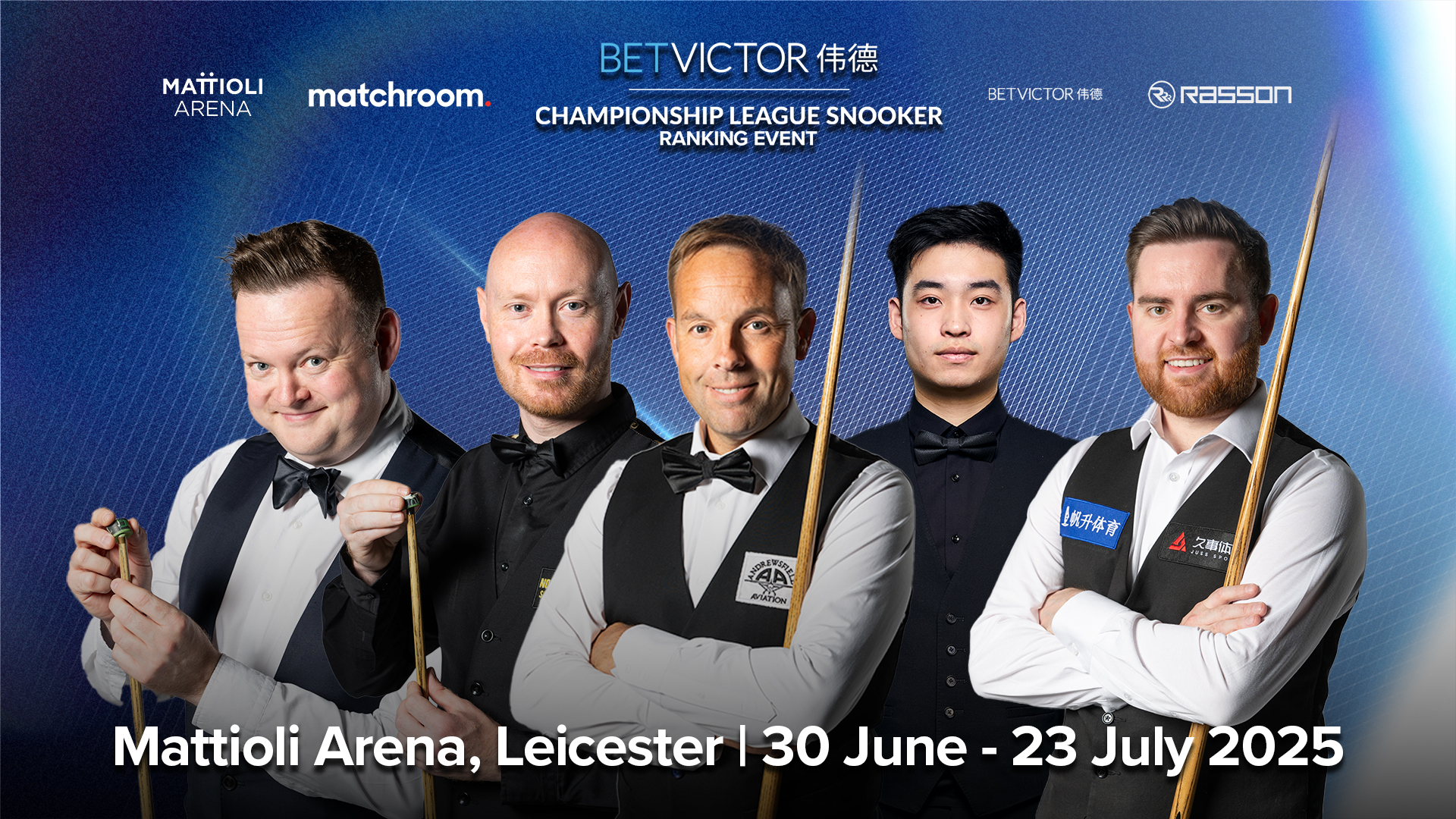 BETVICTOR RETURNS AS TITLE SPONSOR FOR 2025 CHAMPIONSHIP LEAGUE SNOOKER - FULL DRAW CONFIRMED